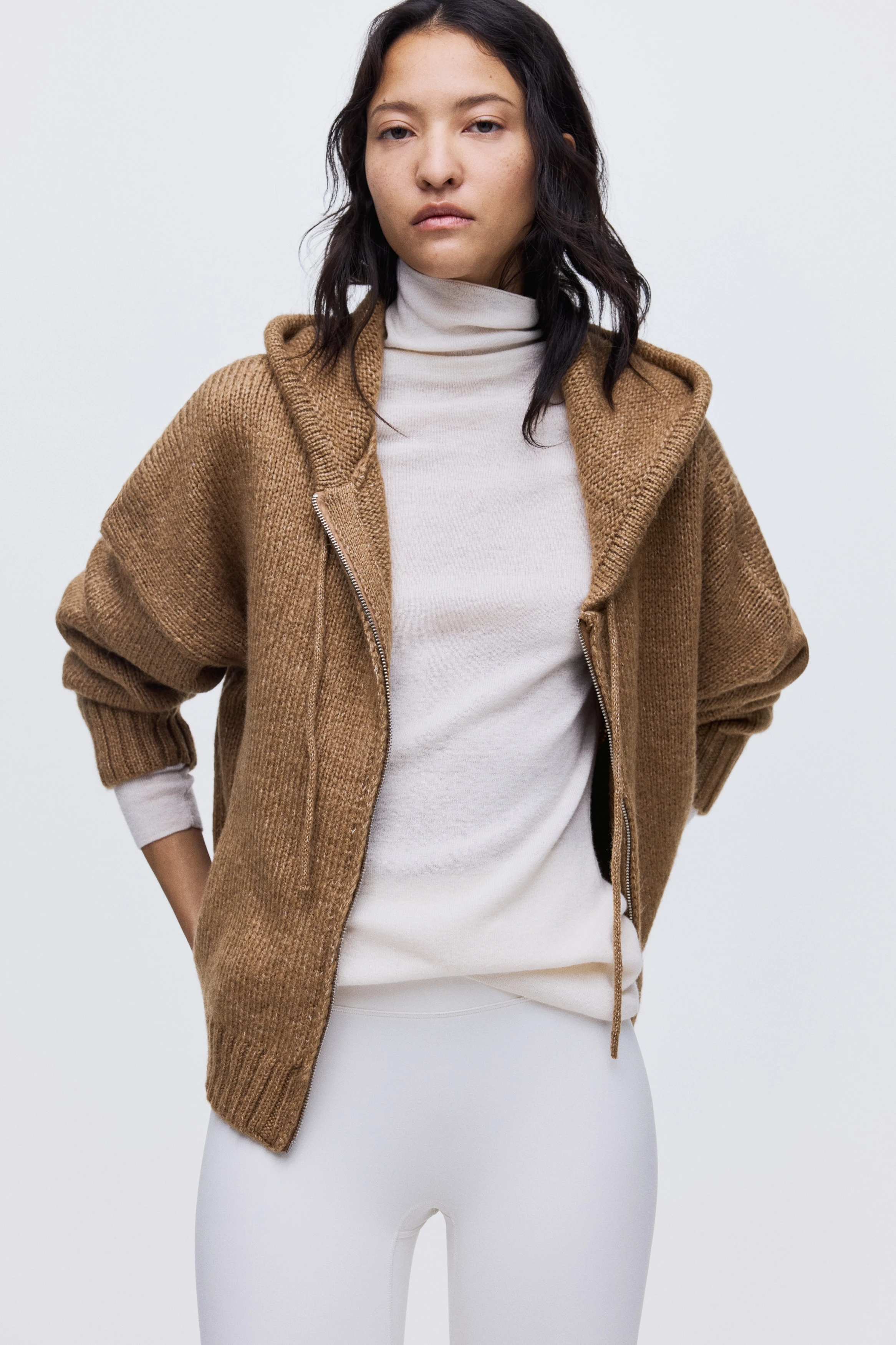 Knit Hooded Jacket - AI generated result